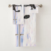 Cheval Noir Friésien Roulette Trottant Dans La Nei (En situation)