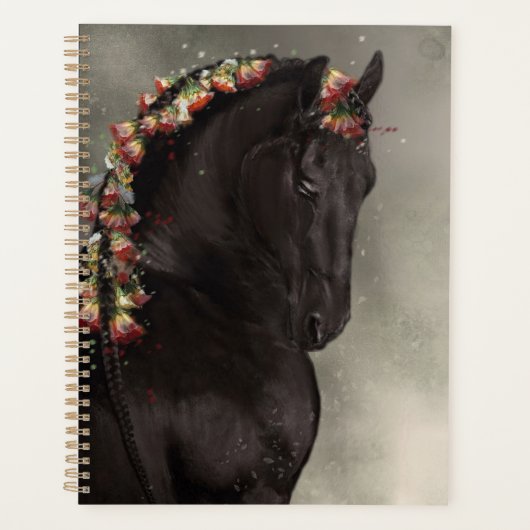 Cheval noir, Frison - Calendrier, Planificateur (Devant)