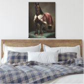 Cheval noir frison - Toile emballée (Insitu(Chambre))