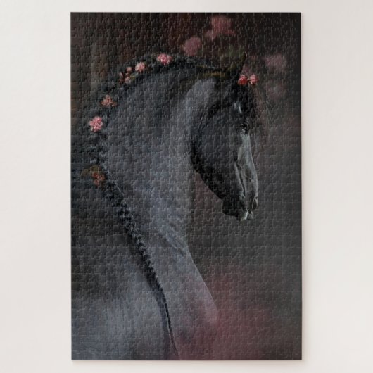 Cheval noir - Puzzle (Vertical)
