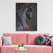 Cheval Noir - Toile Enveloppée (Insitu(Salon))