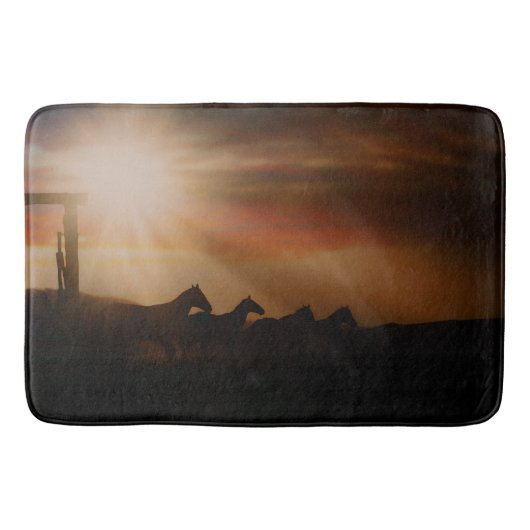 Cheval occidental de tapis de bain de coucher du (Devant)