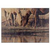 Cheval occidental en verre de planche à découper (Devant)
