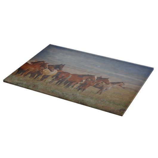 Cheval occidental en verre de planche à découper (Coin)