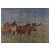 Cheval occidental en verre de planche à découper (Devant)