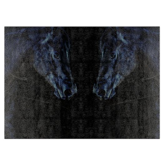 Cheval occidental en verre de planche à découper (Devant)