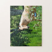 Cheval Palomino dans le pâturage Jigsaw Puzzle (Vertical)