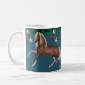 Cheval Palomino sur Mug Bleu (Gauche)