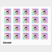 Cheval Pastel Show Jumping Stickers Anniversaire (Feuille)