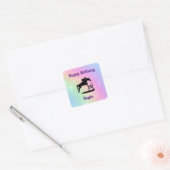 Cheval Pastel Show Jumping Stickers Anniversaire (Enveloppe)