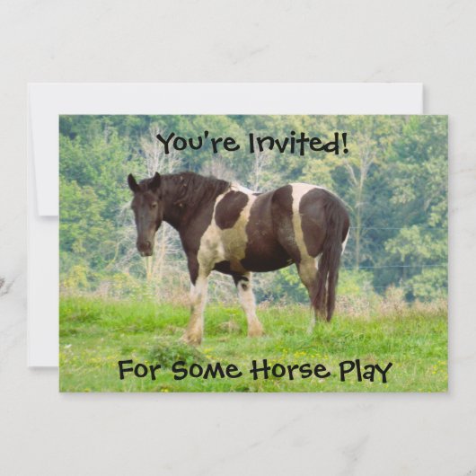 Cheval peint américain sur invitation d'une fête d (Devant)