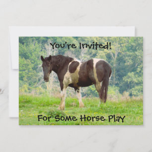 Cheval peint américain sur invitation d'une fête d