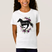 Cheval personnalisé Nom silhuette tshirt