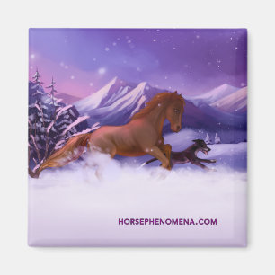 Cheval Phénomène Magnet d'hiver