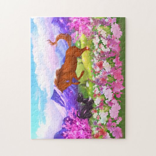 Cheval Phénomène Printemps Puzzle (Vertical)