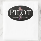 cheval pilote Autocollant (Sac)