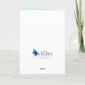 Cheval poney bleu aquarelle art Anniversaire Carte (Dos)