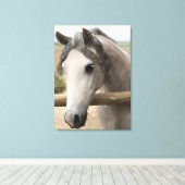 Cheval Portrait Art Enveloppé Toile 24" x 18", 1,5 (Insitu (Plancher de Bois))