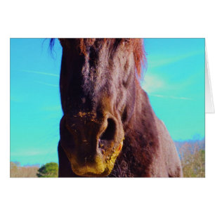 Cheval pourpre avec Bouche verte