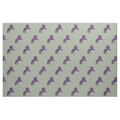 Cheval pourpre sur tissu gris (Fat Quarter)