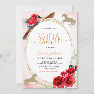 Cheval Racing nuptiale de douche invitation