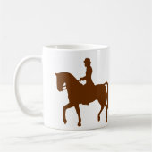 Cheval & Rider Classic Silhouette Image Mug (Gauche)