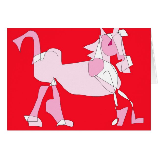 Cheval rose (Devant horizontal)