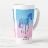 cheval rose bleu Latte Mug (Angle droit)