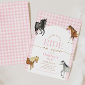 Cheval rose Check Invitation Anniversaire