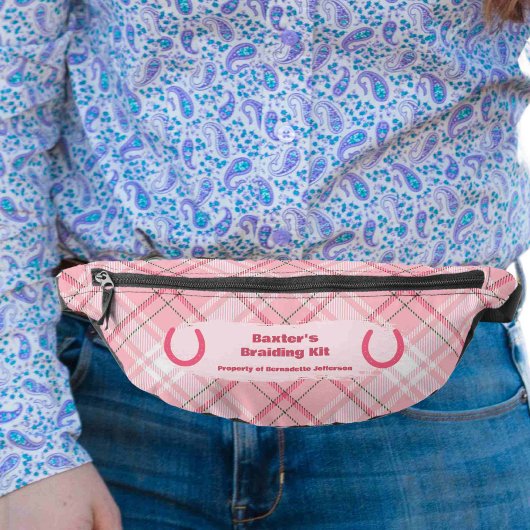 Cheval rose Plaid Montrer Mane Tail Braiding