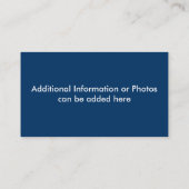 Cheval rouge, blanc et bleu de carte de visite - (Dos)