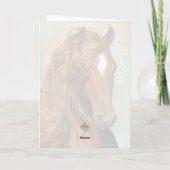 Cheval Rouge - Carte de vœux (Dos)