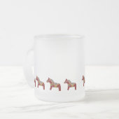 Cheval Rouge Dala Cidre Chaud Mug Frosted (Devant gauche)
