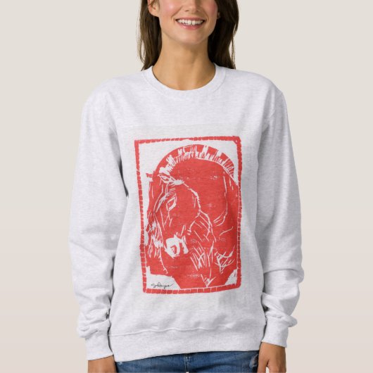 Cheval rouge sweatshirt design (Norwegian Fjord Ho (Devant)