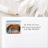 Cheval Sauvage Boire Retour Adresse Étiquette Stic (En situation)