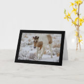 CHEVAL SAUVAGE DE CARTE DE VOEUX D'ONAQUI DE (Fleur jaune)