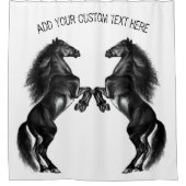 Cheval sauvage droit rideau de douche - Texte pers (Devant)