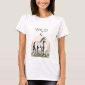 cheval sauvage et libre T-shirt (Devant)