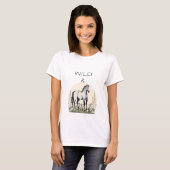 cheval sauvage et libre T-shirt (Devant entier)