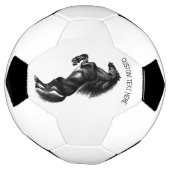 Cheval sauvage noir droit - Ajouter votre texte (Tourné)