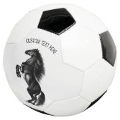 Cheval sauvage noir droit - Ajouter votre texte (3/4)