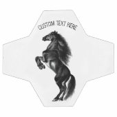 Cheval sauvage noir droit - Ajouter votre texte (Plat)