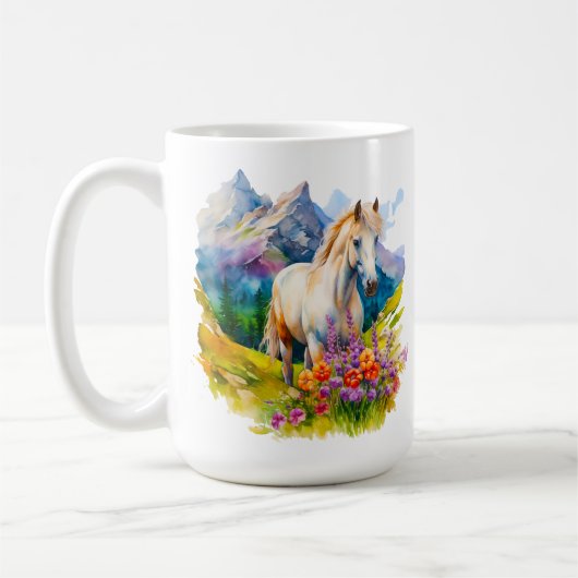 Cheval série 15 oz Mug classique (Gauche)