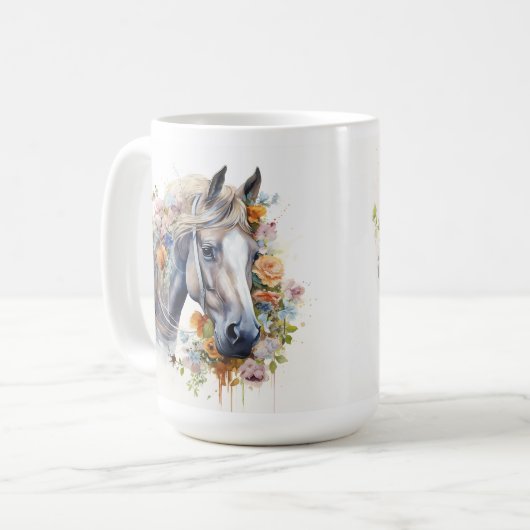 Cheval série 15 oz Mug classique (Devant gauche)