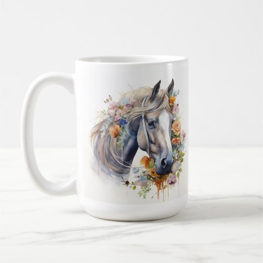 Cheval série 15 oz Mug classique (Gauche)