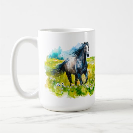 Cheval série 15 oz Mug classique (Gauche)
