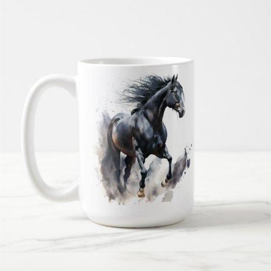 Cheval série 15 oz Mug classique (Gauche)