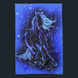 Cheval Serviette De Cuisine Courir Dans La Nuit Bl<br><div class="desc">Serviettes de cuisine avec Cheval Bleu Courir à la Lune Starry Night Dessin animal magique - Choisissez / Ajouter votre texte unique / Couleur - Faites votre cadeau spécial - Redimensionnez et déplacez ou retirez et ajoutez des éléments / image avec outil de personnalisation! - Dessin et design par MIGNED....</div>