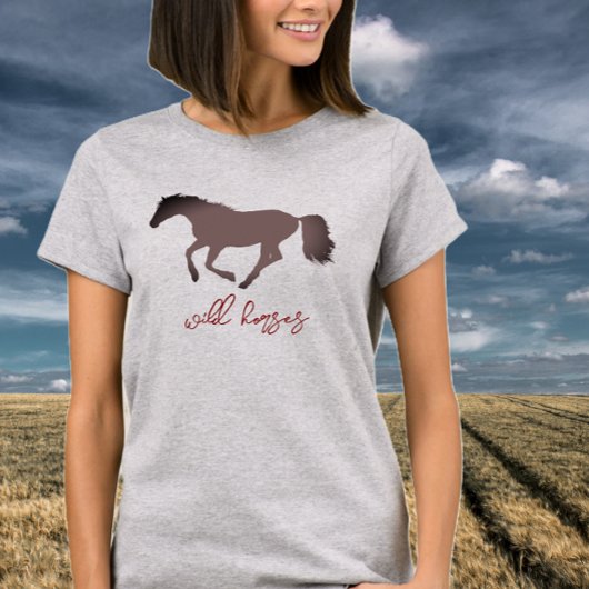Cheval Silhouette T-shirt "Chevaux Sauvages"