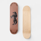Cheval Skateboard avec texte personnalisé (Recto)